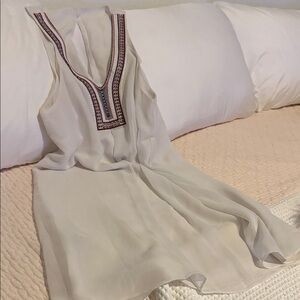 BCBGeneration White Top with Embroidered Detail